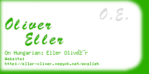 oliver eller business card